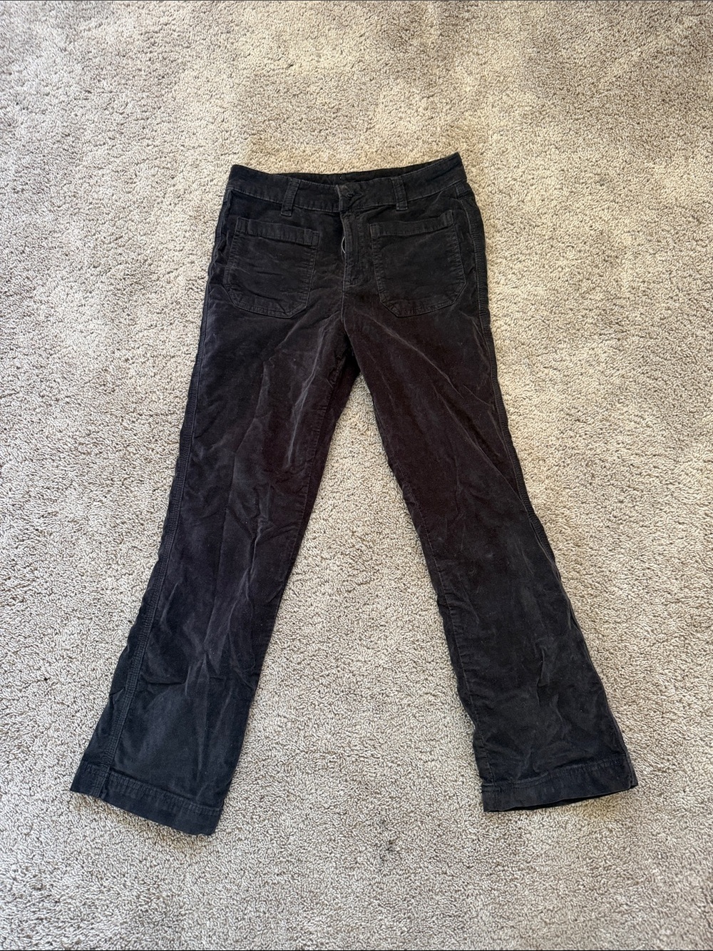 Free People Black Corduroy Wide Leg Jeans